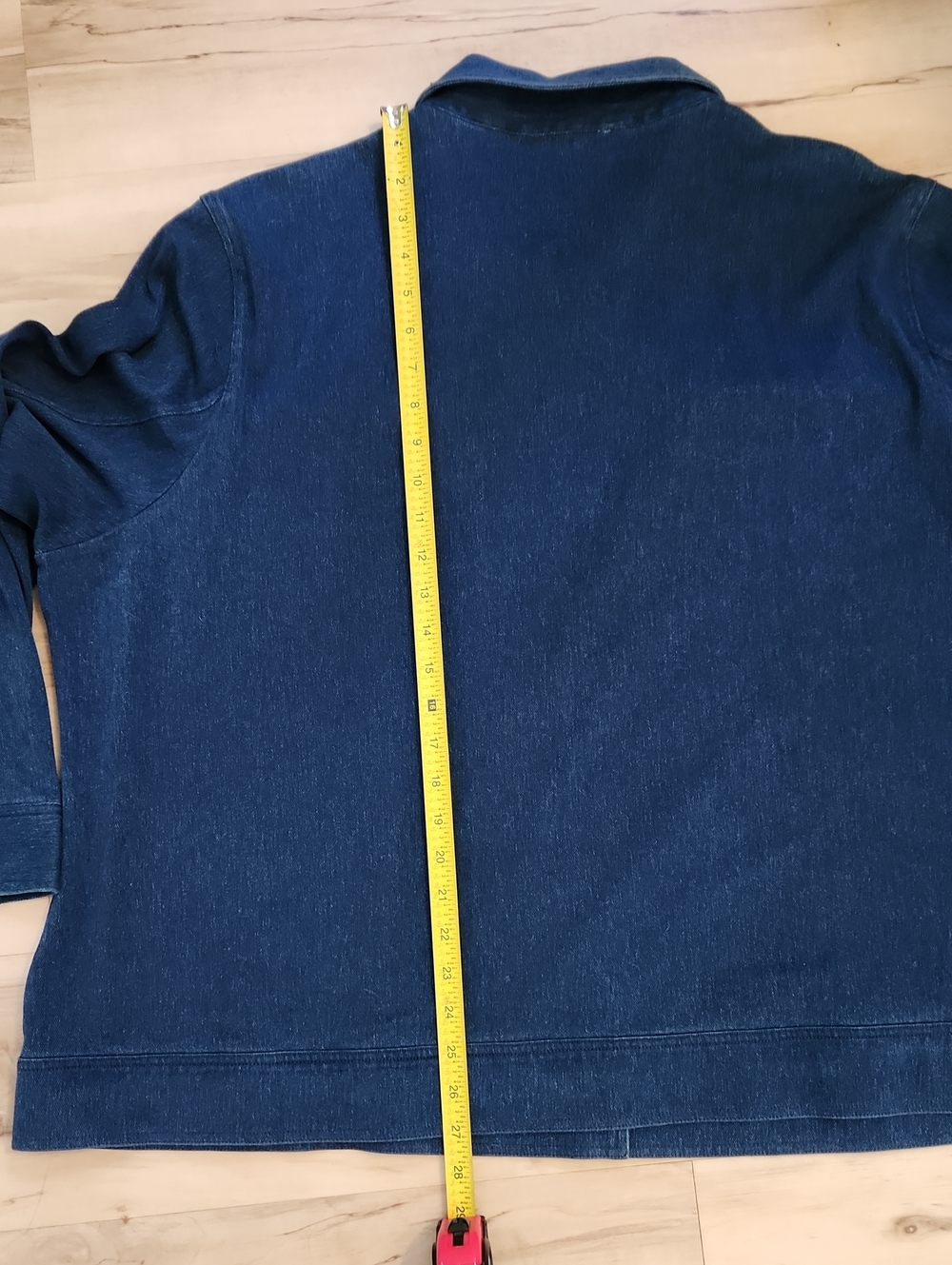 Draper's & Damon's Button Up Stretchy Lightweight Long Sleeve Denim Top Size 3X - Picture 9 of 12